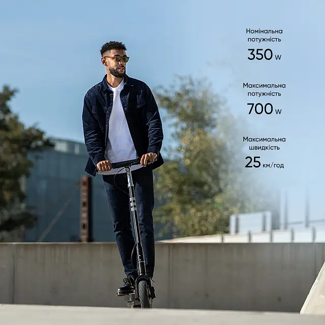 Електросамокат OKAI ES30-NEON PRO Black 10", 350(700)W, 14.7Ah, 80km, 25km\h, 25%, NFC, App, 21kg (ES30-B) - фото 8