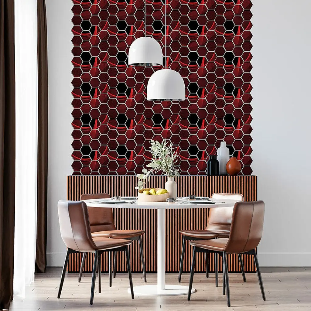 Декоративна ПВХ плитка Sticker Wall на самоклейці 275х285х4мм Соти СПП-503 SW-00000667 - фото 5