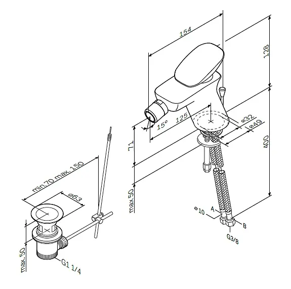 Змішувач для біде AM.PM Spirit 2.0 (F70A83100) - фото 8