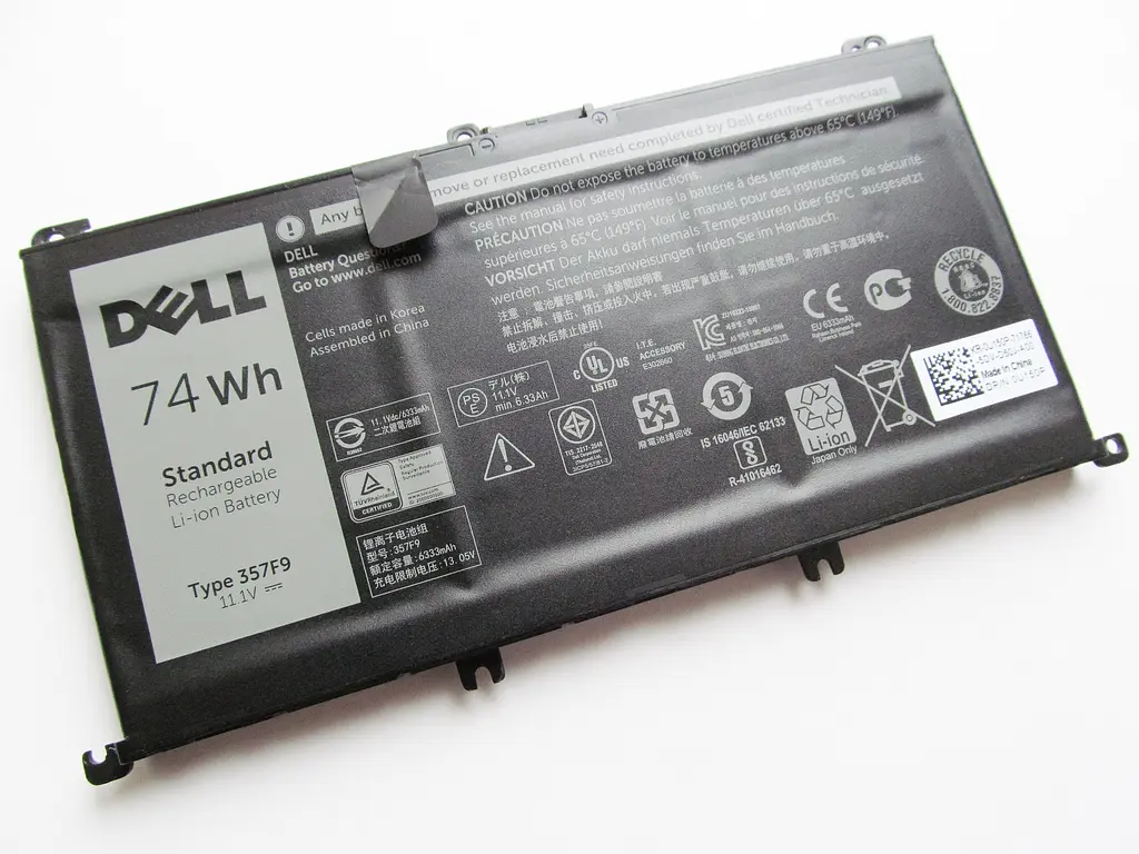 Акумулятор для ноутбука Dell Inspiron 15-7559 357F9, 74Wh (6333 mAh), 6cell, 11.1V, Li-ion, чорний - фото 2