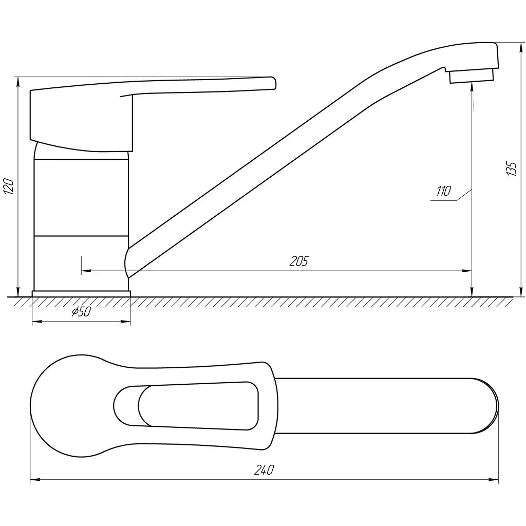 Змішувач для кухні Domino Sirius DSV-103 (10885) - фото 2