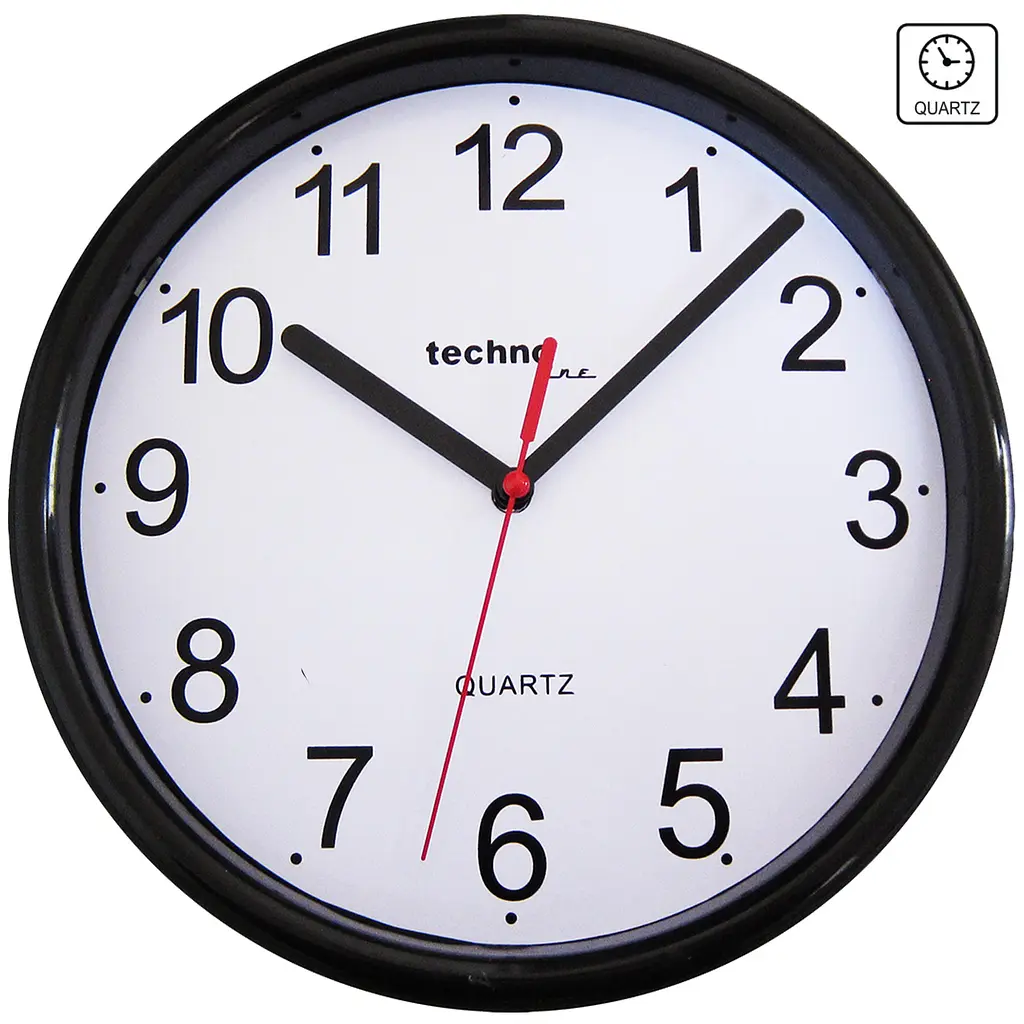 Часы настенные Technoline WT600 Black (WT600 schwarz), Черный - фото 2