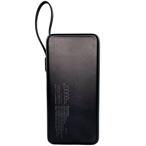 Повербанк зі швидкою зарядкою Yoobao 20000 мАг 22,5W Q22 PD+QC Чорний - фото 2