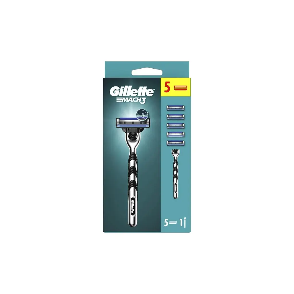 Бритва Gillette Mach3 з 5 змінними картриджами (7702018610181) - фото 2