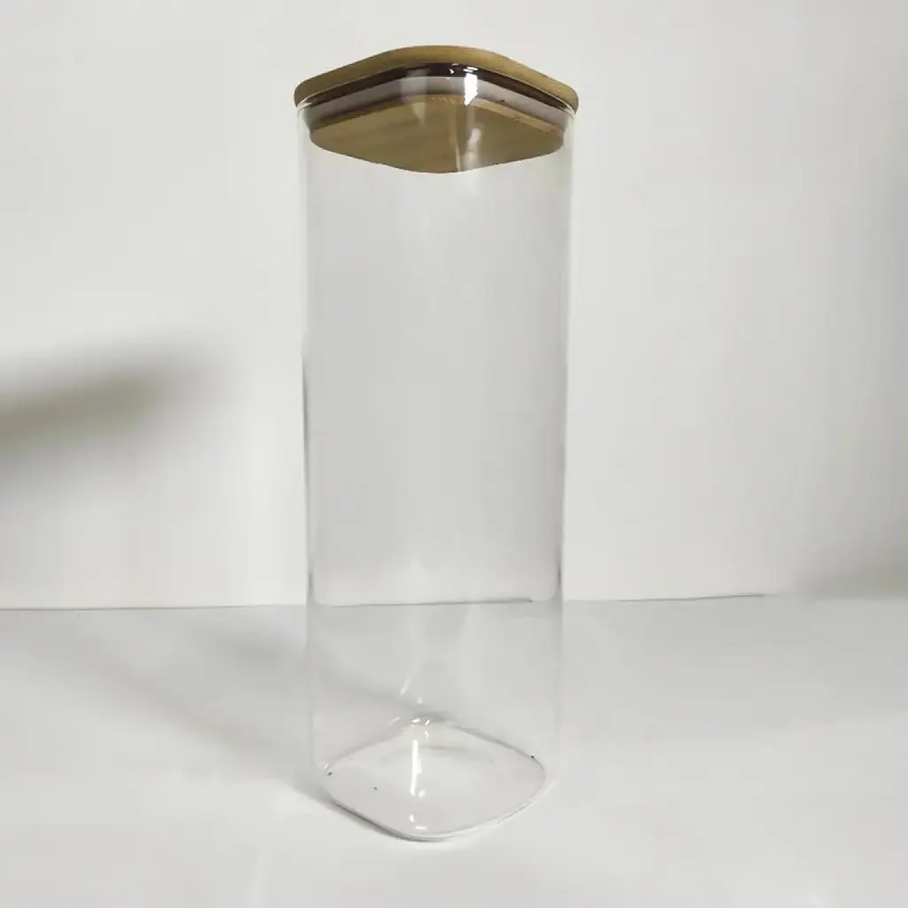 Ємність скляна Vittora з дерев'яною кришкою прямокутна  29 cм Spaghetti 2500 мл VT-7325 (135508) - фото 2