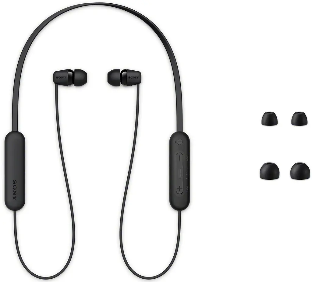 Навушники бездротові Sony WI-C100 Black BT 5.0, IPX4, SBC, AAC, Wireless, Mic - фото 4