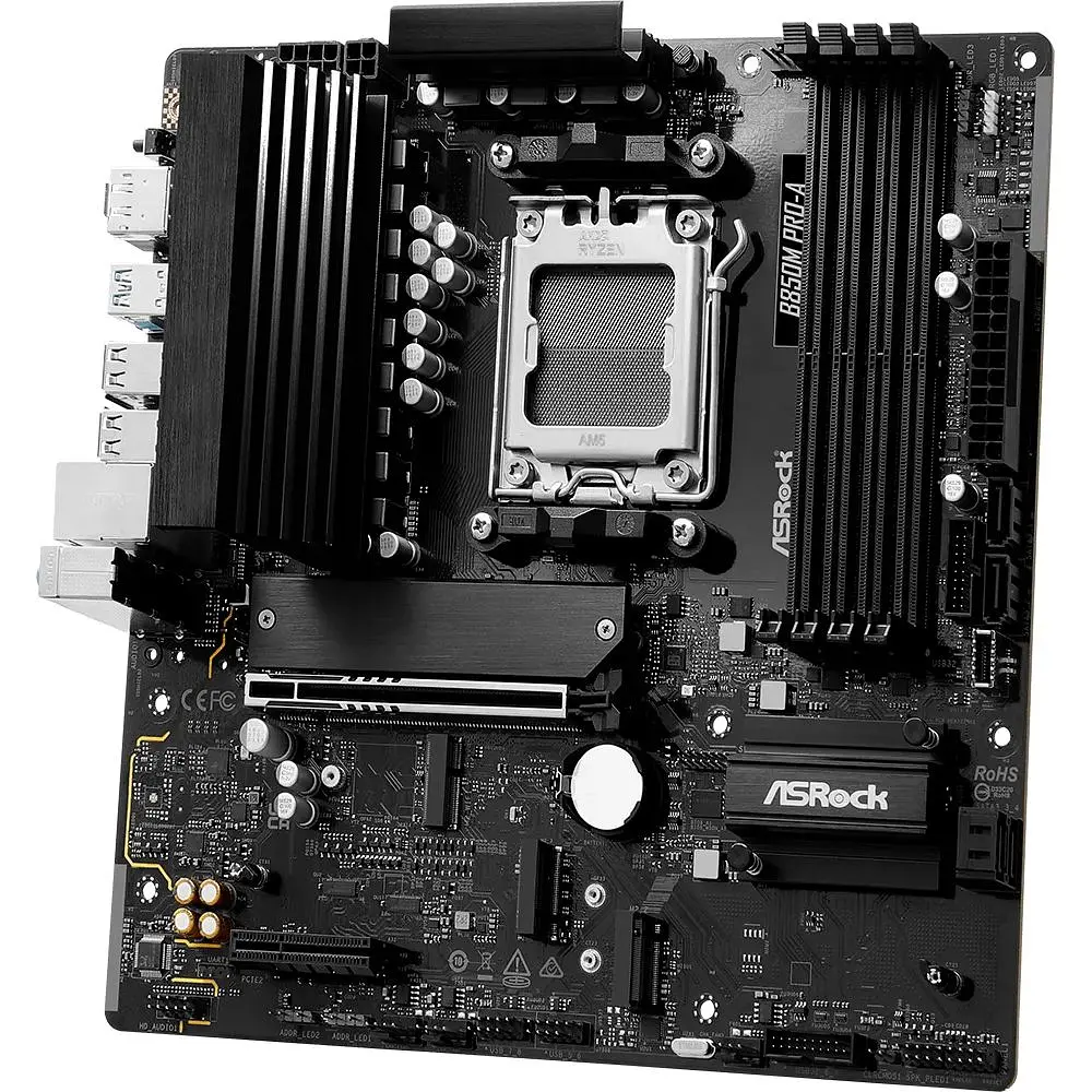 Материнская плата ASRock B850M Pro-A (AM5/B850, 4xDDR5, PCIex16, HDMI/DP, 4xSATAIII, 3xM.2, 2.5GLan, mATX) - фото 3