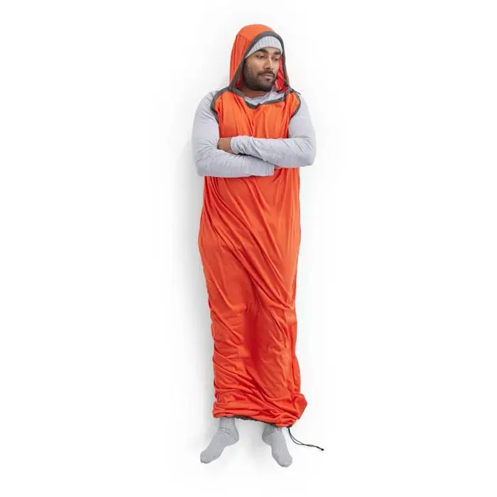 Вкладиш у спальник Sea to Summit Reactor Extreme Sleeping Bag Liner, Spicy Orange, Compact, Mummy w/ Drawcord 177 Помаранчевий - фото 5