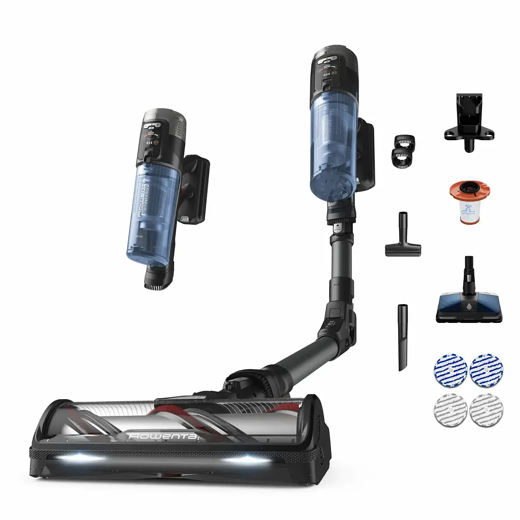 Пилосос бездротовий Rowenta X-Force Flex 12.60 Neo Auto Aqua Allergy 150 Вт автон. робота до 60 хв НЕРА чорно-синій - фото 2