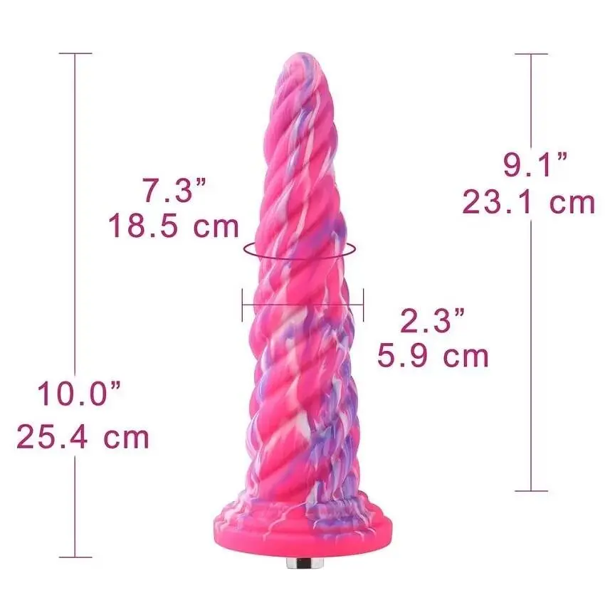 Фалоімітатор Hismith Awl Shape Silicone Dildo Monster Series KlicLok для секс-машин - фото 2