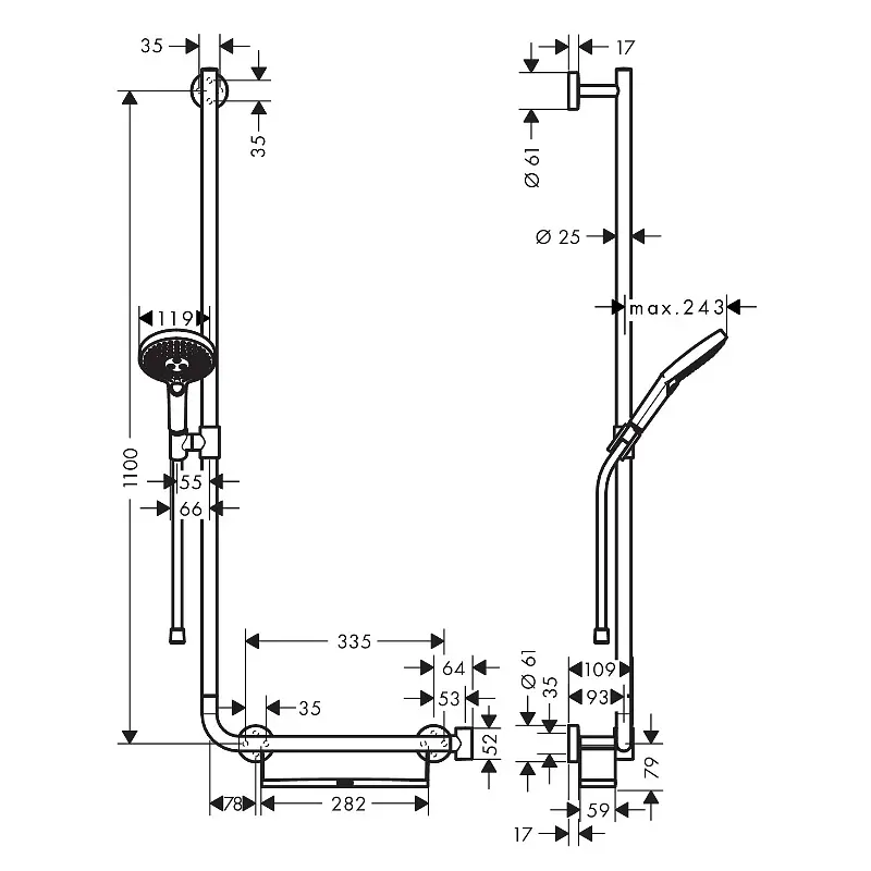 Душовий гарнітур Hansgrohe Unica Comfort 26324000, Хром - фото 4