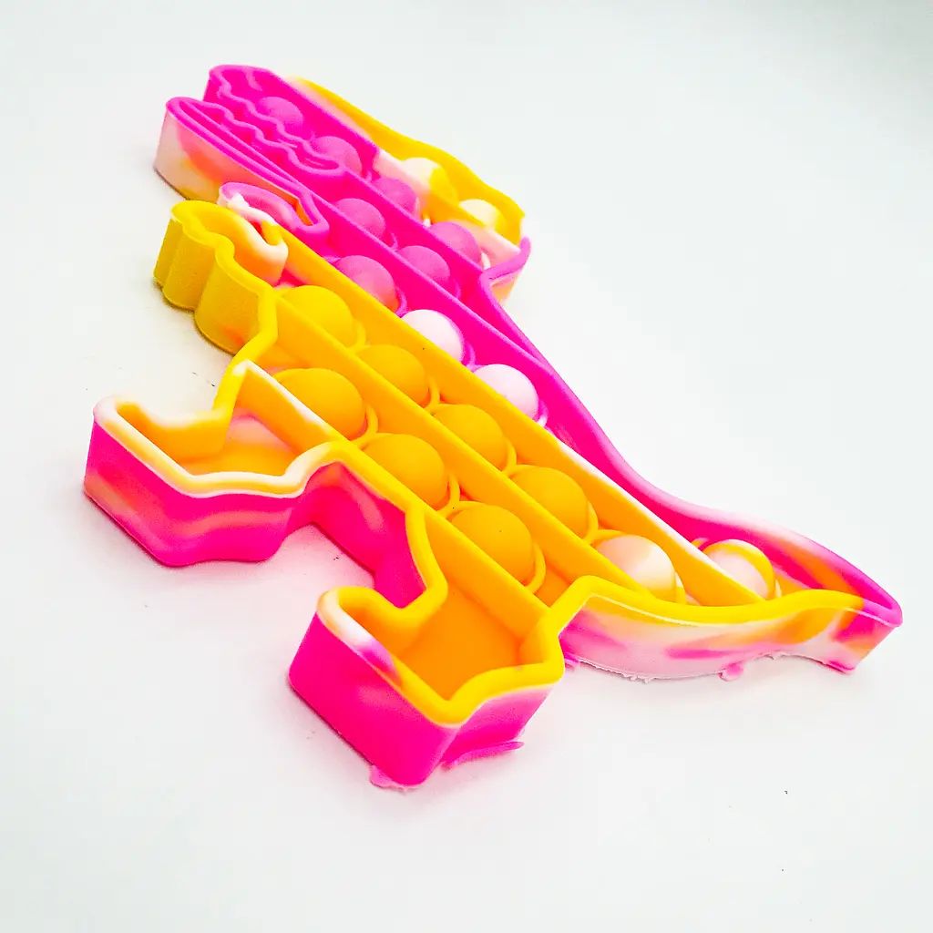 Сенсорна іграшка антистрес силіконова нескінченна пухирка попит UKC Pop It Fidget динозавр (вид 2) - фото 2
