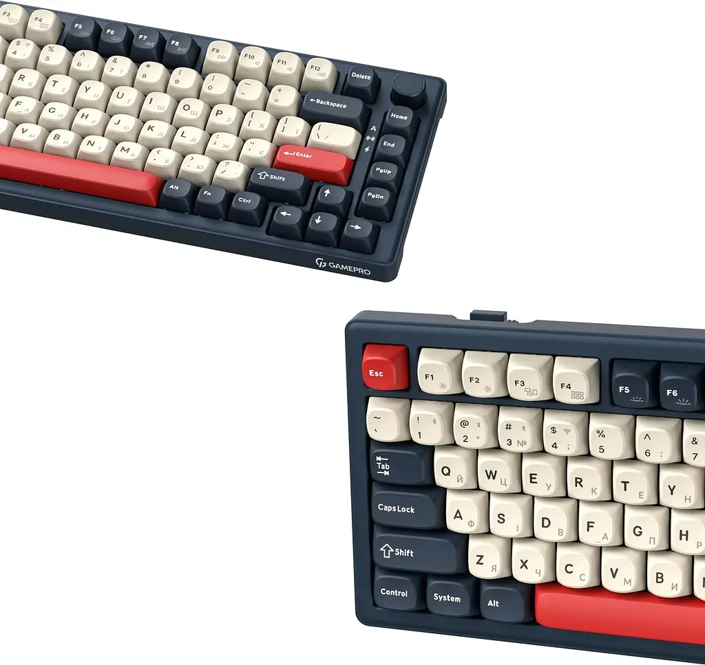 Клавіатура бездротова GamePro Asgard Yord Keychron Super Red Switch Blue (MK266BL) - фото 4