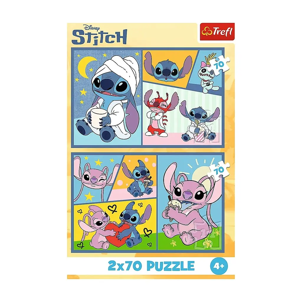 Пазл Trefl Lilo&Stitch Зі Стічем не нудно 2x70 (5900511344448) - фото 4