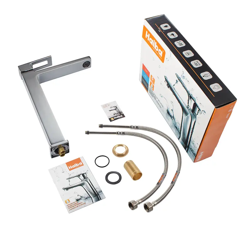 Смеситель для умывальника Haiba Kant 001 High HB9601 Хром - фото 2