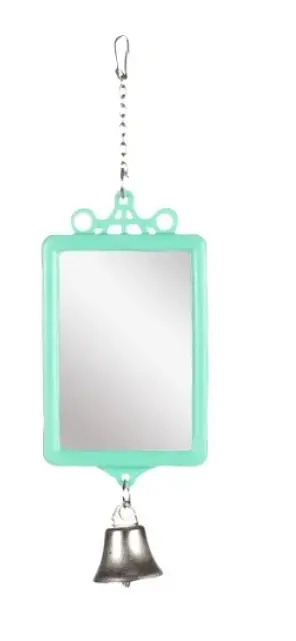 Іграшка для птахів Flamingo Mirror Straight+Bell Дзеркало з дзвіночком 6х8 см 100290 - фото 2