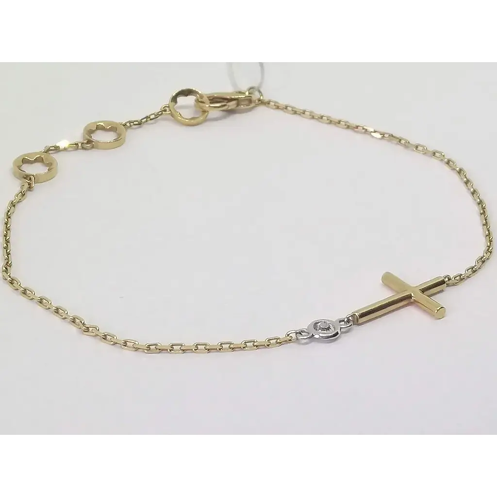 Золотий браслет Харківська ювелірна фабрика з фианитом. 700151\2-Бр - фото 2