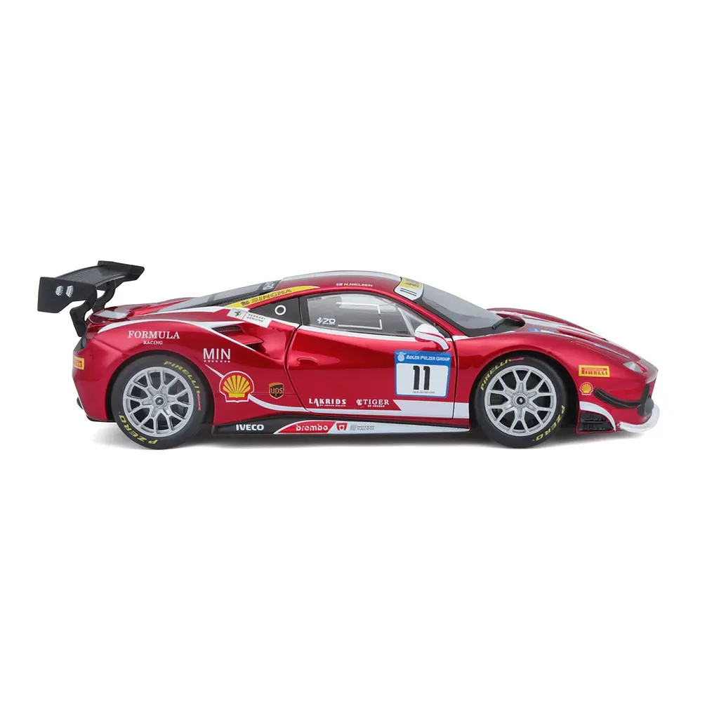 Автомодель Bburago Ferrari 488 Challenge 1:24 червоно-чорна (18-26308) - фото 4