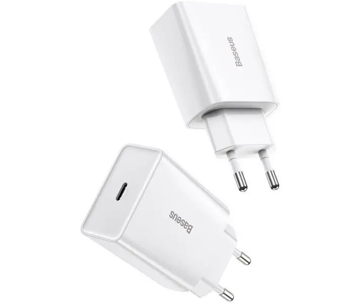 Мережевий зарядний пристрій Baseus Speed Mini PD Charger 20W (CCFS-SN02) White [67420] - фото 4