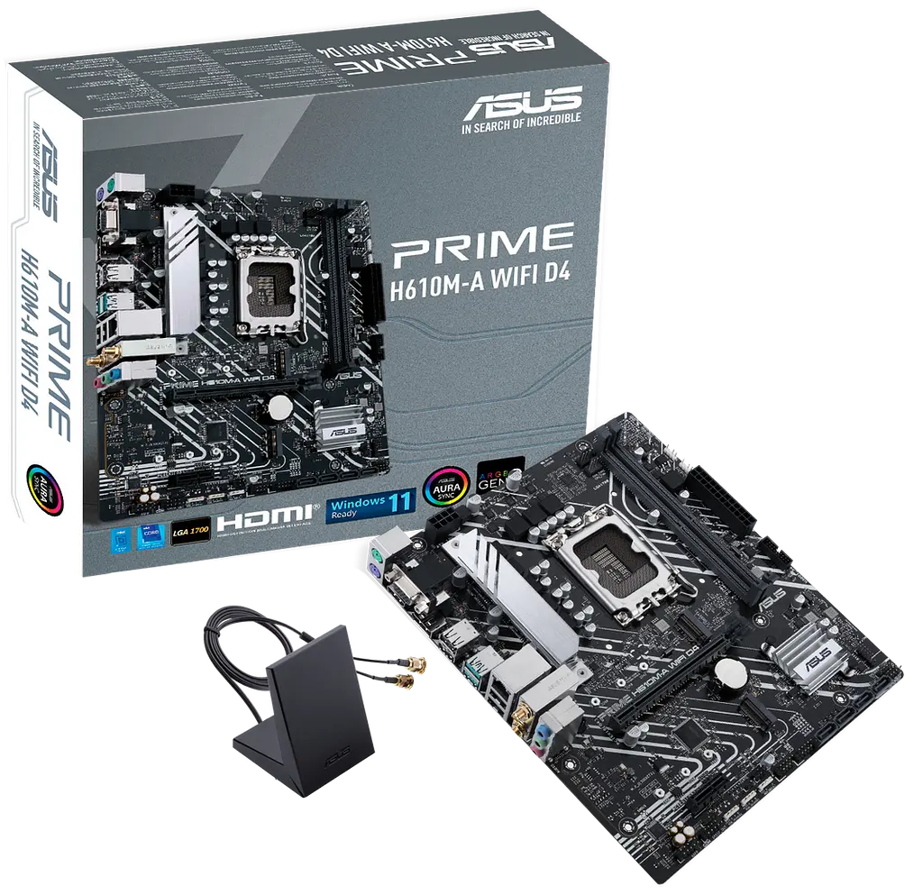 Материнская плата Asus H610M-A Prime Wi-Fi D4 LGA 1700 (PRIME H610M-A WIFI D4) - фото 2