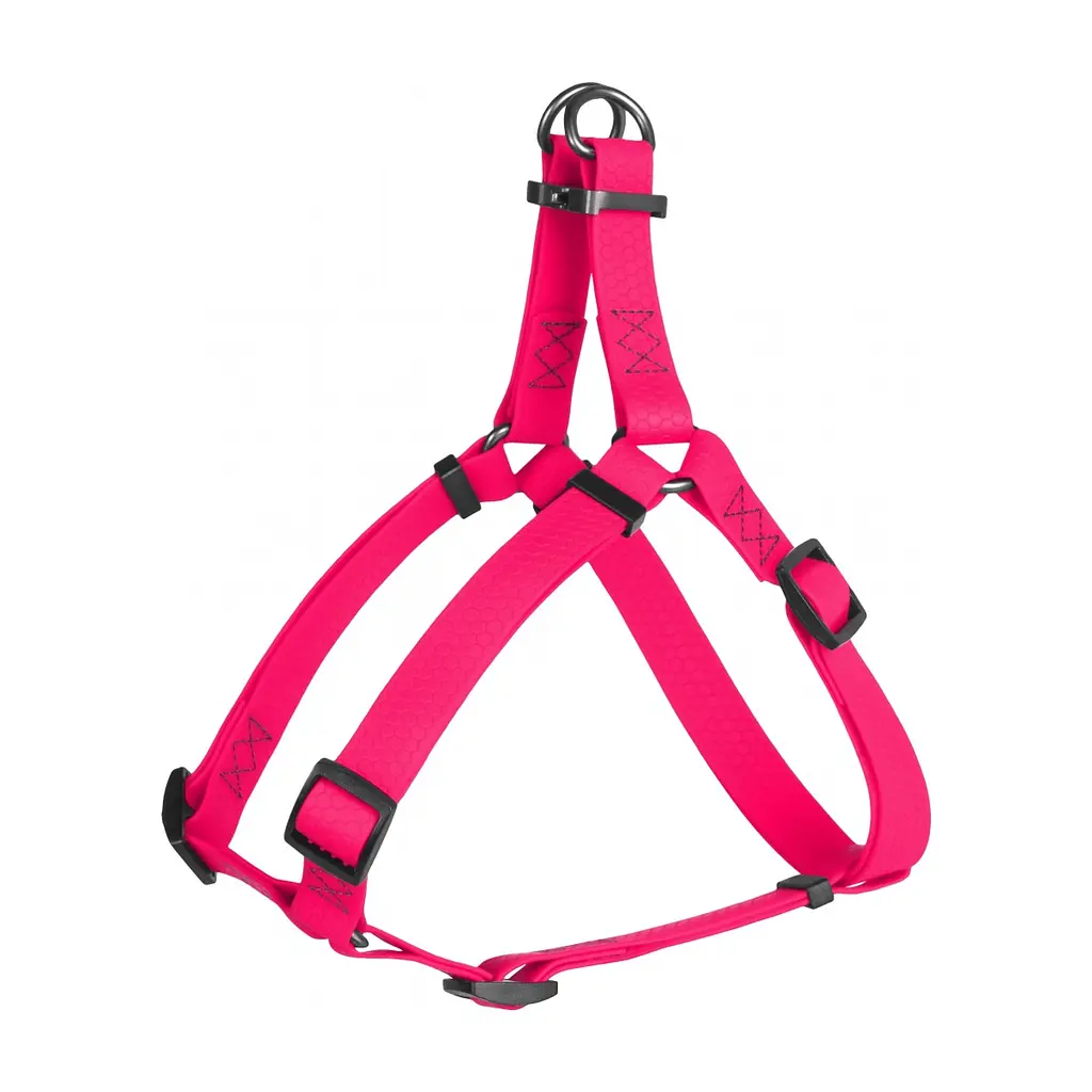 Шлея для собак WAUDOG Waterproof металічна пряжка-фастекс Ш 15 мм Д 40-55 см рожева (27647)