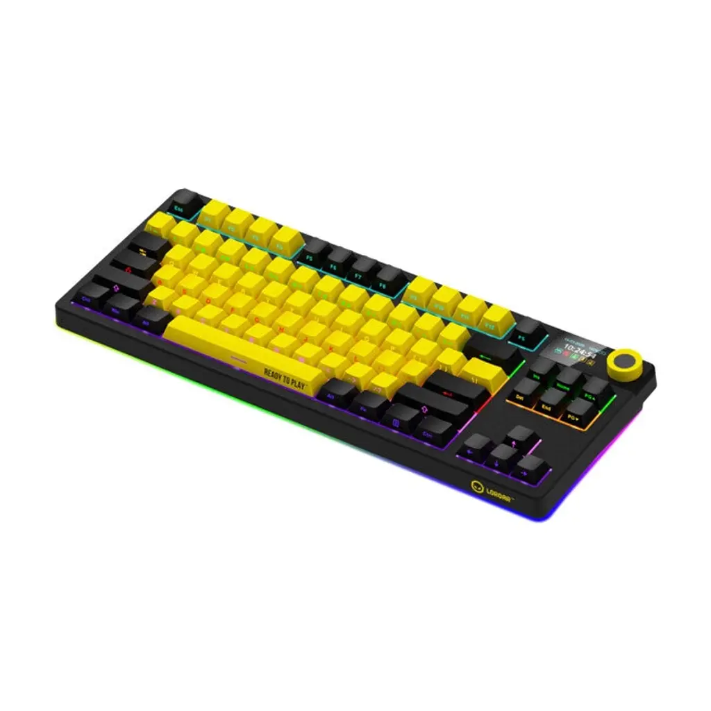 Клавіатура Lorgar KBP70TKLW Wireless TKL Mechanical Pro UA Black/Yellow (LRG-KBP70TKLW-YL-US) - фото 3