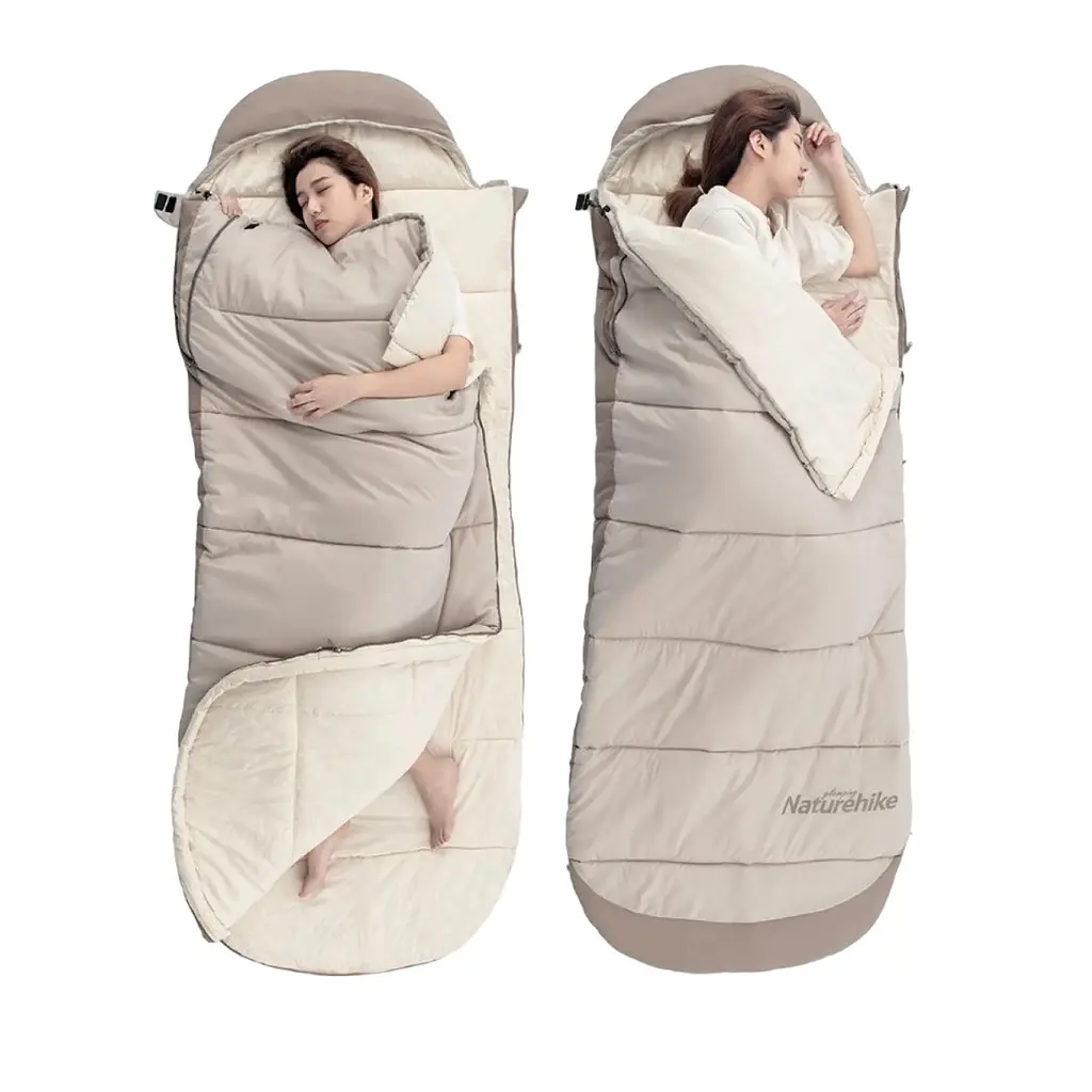 Спальний мішок з капюшоном Naturehike B400 NH21MSD11 бежевий - фото 4