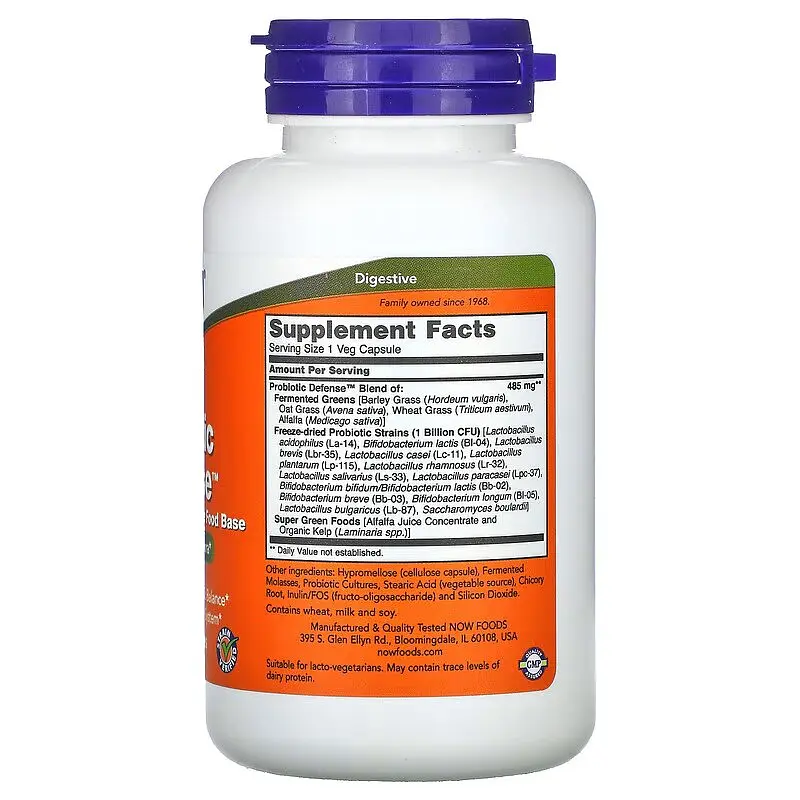 Пробіотики і пребіотики NOW Probiotic-10 Bifido Boost, 90 вегакапсул - фото 2
