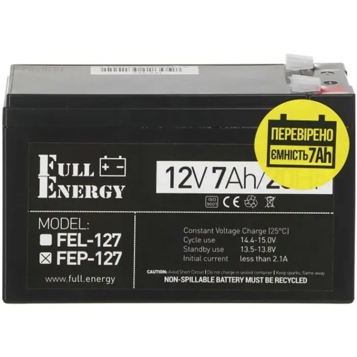 Акумуляторна батарея Full Energy 12V-7.0Ah, AGM