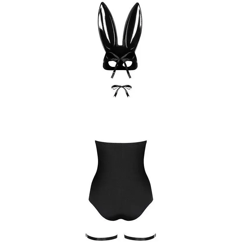 Эротический костюм кролика Obsessive Bunny costume S/M, Black - фото 4