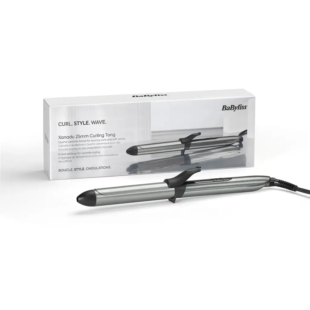 BaByliss Плойка Xanadu, 46Вт, темп.режимів-6, D-25mm, 160-210С, метал, сірий - фото 6
