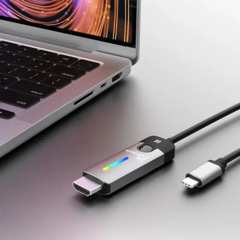 Кабель мультимедійний USB-C to HDMI M 1.8m 8K 60Hz LED RGB J5create (JCC157-N) - фото 4