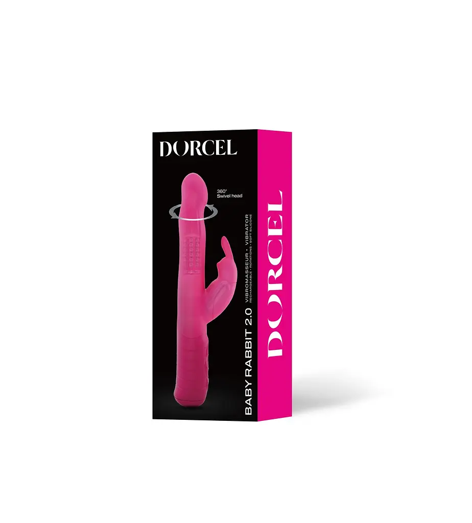 Вібратор-кролик Dorcel Baby Rabbit Magenta 2.0 з перлинним масажем і головкою, що обертається - фото 6