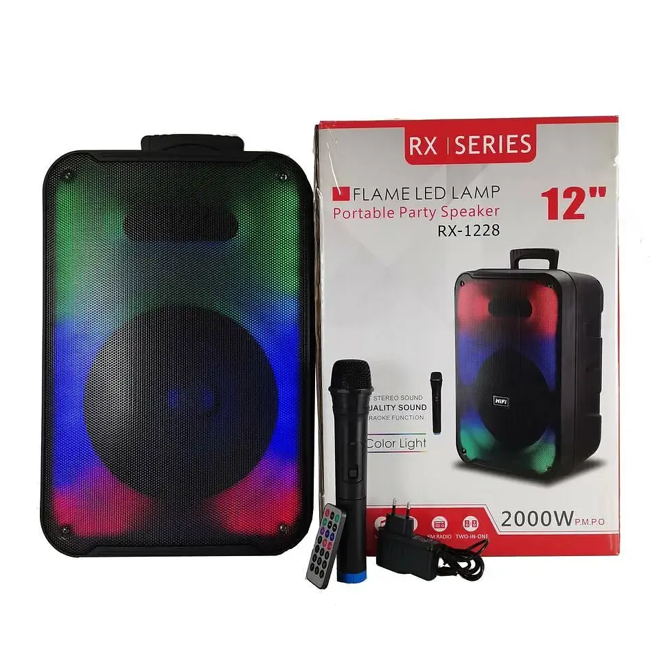 Портативна акустична колонка RX-1228 з мікрофоном та пультом - фото 4