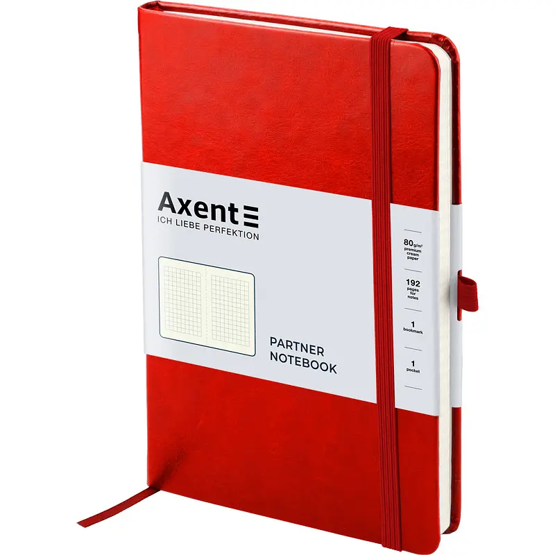 Книга записна Axent Partner Lux A5- в клітинку 96 аркушів червона (8202-06-A) - фото 2