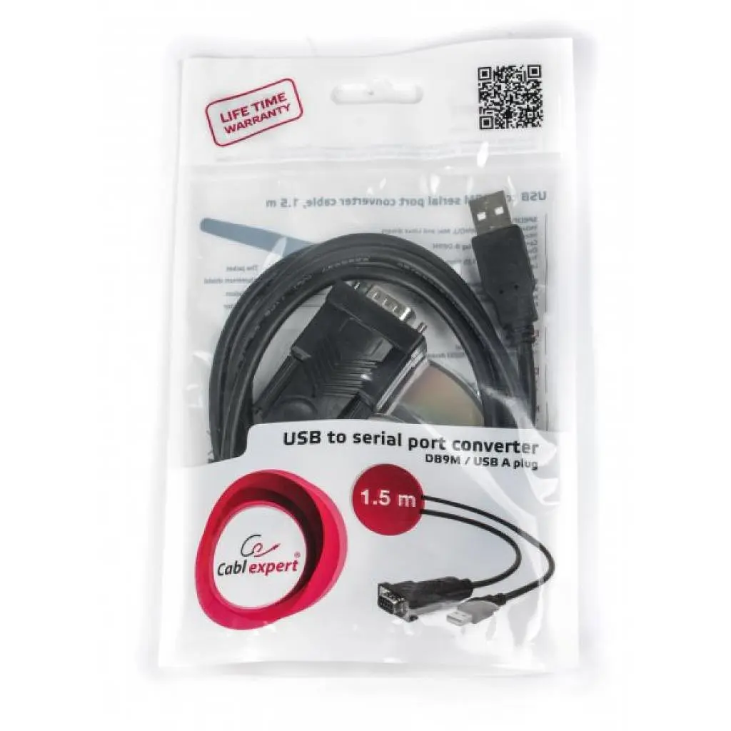 Кабель для передачі даних USB to COM 1.5m Cablexpert (UAS-DB9M-02) - фото 3