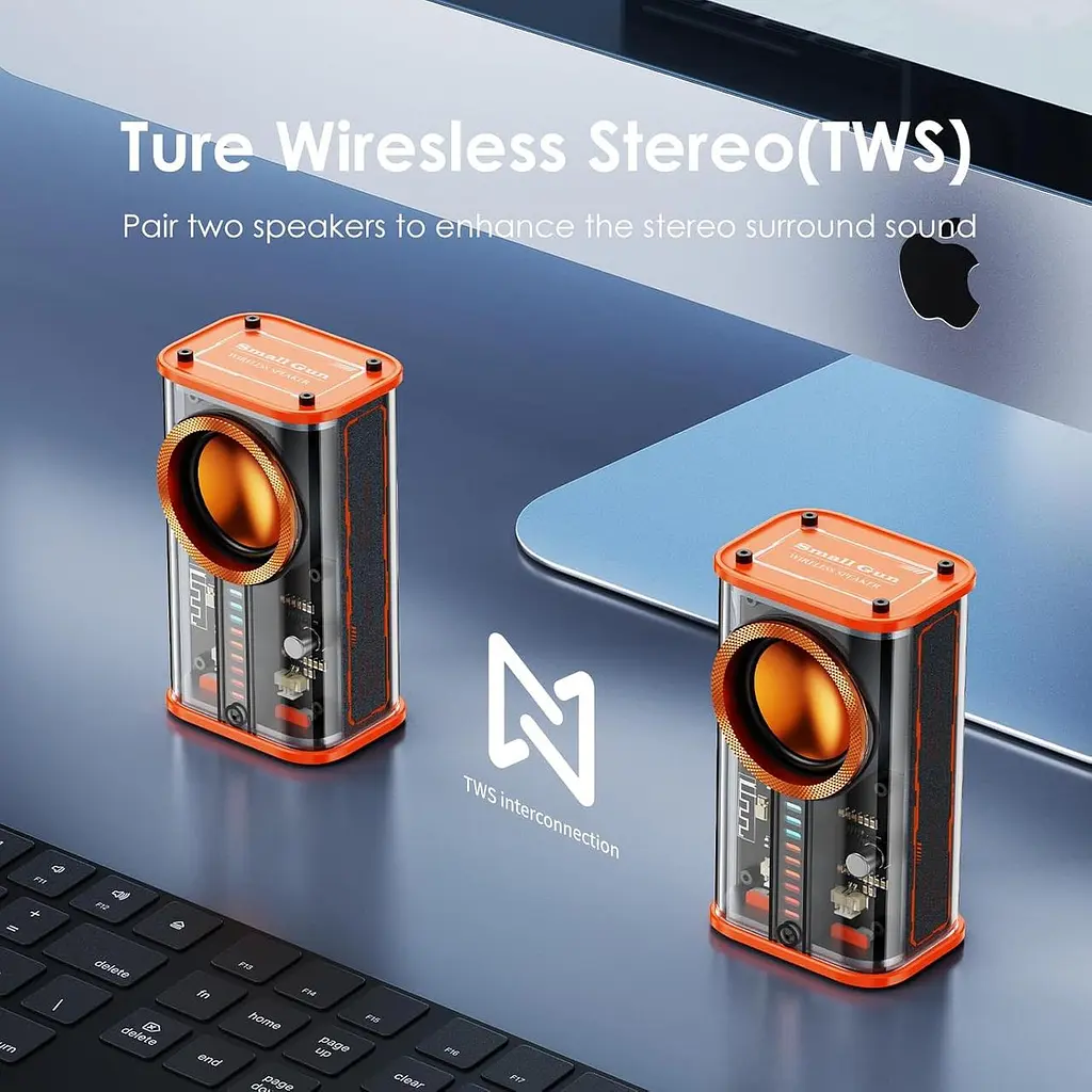 Портативна Bluetooth колонка K07 із прозорим корпусом, LED-підсвіткою та TWS - фото 8