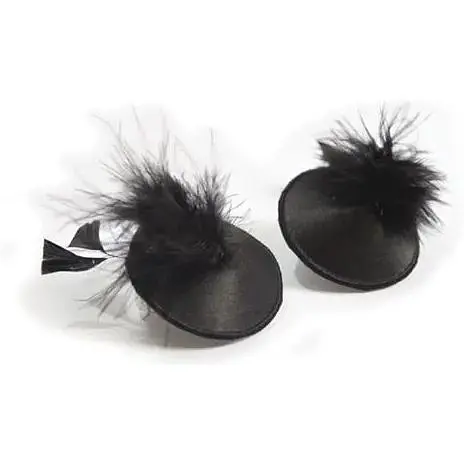 Пестіс - стикини Bijoux Indiscrets Burlesque pasties FeaTher, з пір'ям - фото 2
