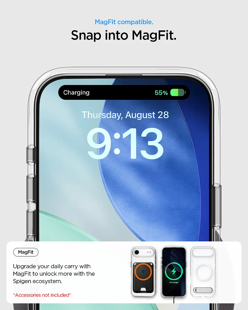 Чохол Spigen для iPhone 17 Air, Ultra Hybrid S MagFit, Clear White teh0019335 - фото 6