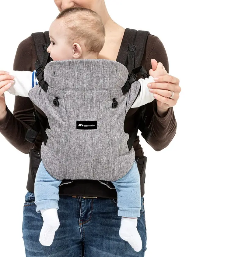 Сумка-переноска Bebe Confort GO 4, Black Chic, светло-серая с черным, (2675666210) - фото 5