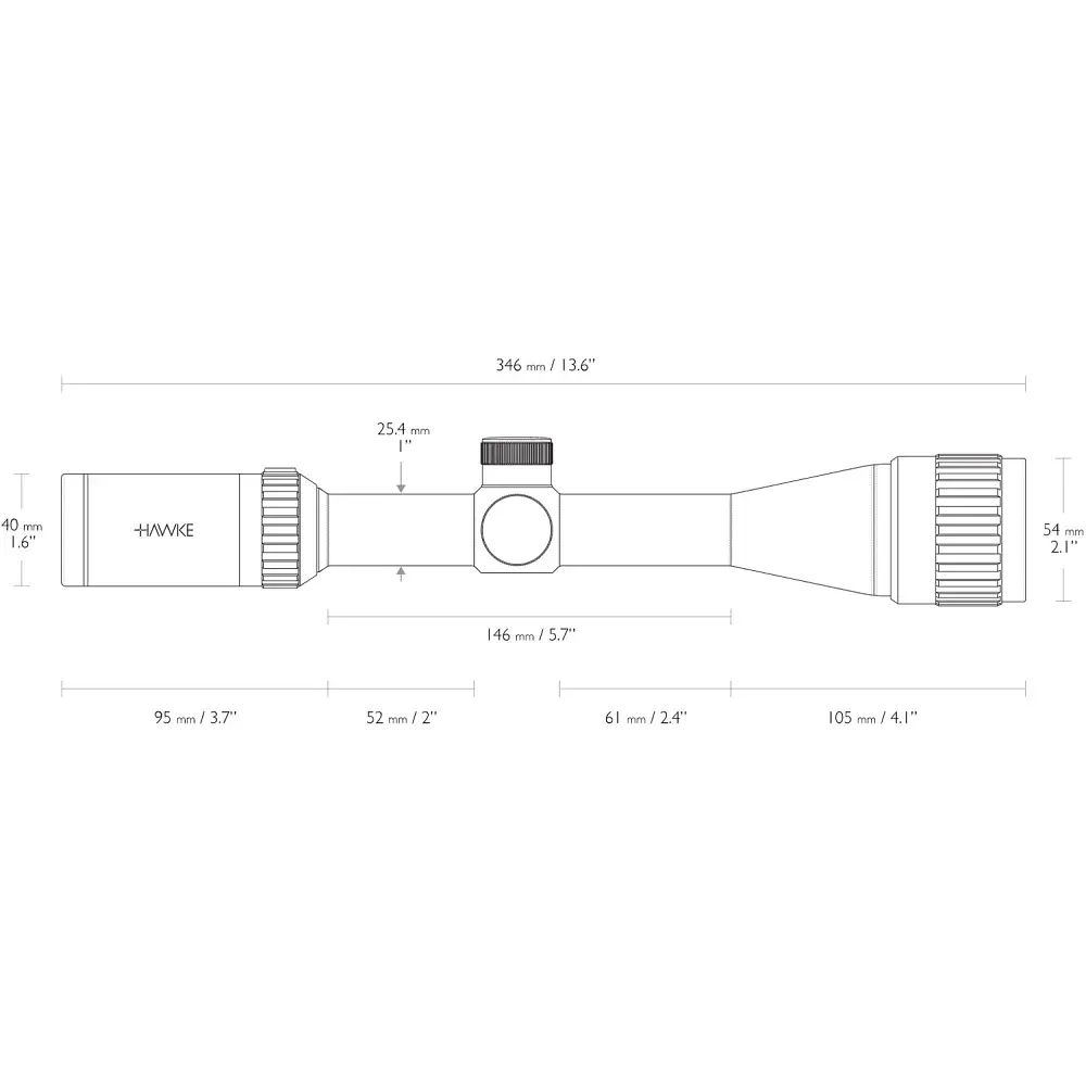Приціл оптичний Hawke Vantage 4-12х40 АО сітка Mil-Dot - фото 3