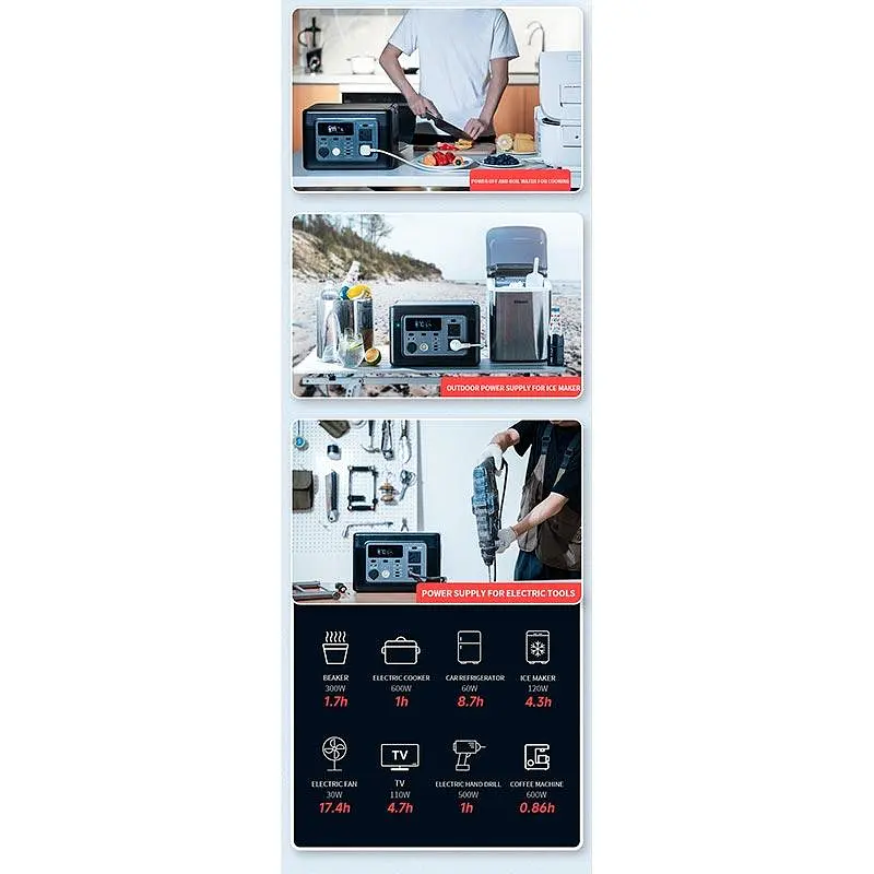 Портативная электростанция XO PSA-700W Energy storage power 192000mAh - фото 7