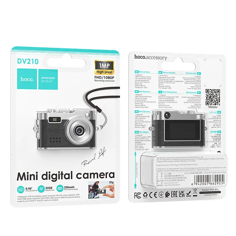 Фотокамера HOCO DV210 Mini digital camera Чорний - фото 6