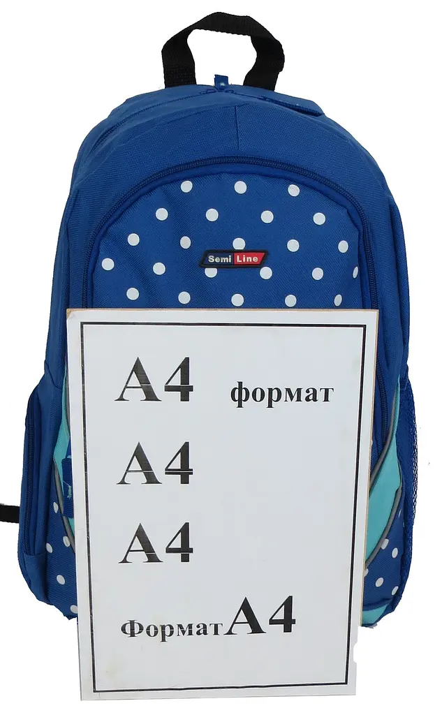 Рюкзак молодіжний SemiLine 25L  Синій в горох - фото 10