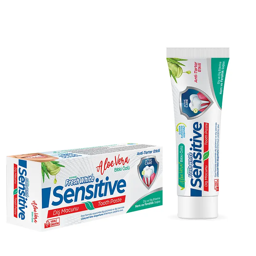 Зубна паста Fresh White Sensitive Aloe Vera Для чутливих зубів 90 г