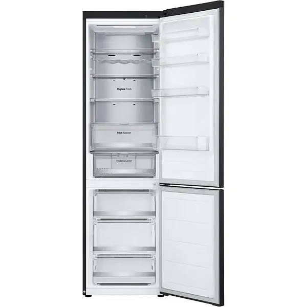 Холодильник LG с нижним морозильным отделением 203x60х68 холод.отд. 277 л мороз.отд. 110л 2дв. А++ NF инв. диспл. внеш. зона светильников Metal Fresh черный - фото 5