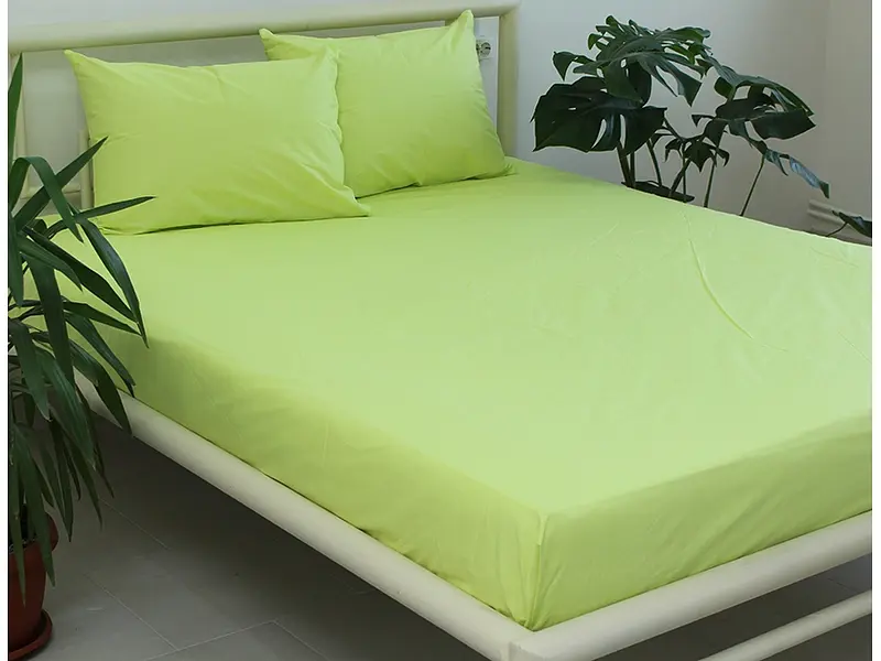 Простирадло на гумці + наволочки Sunny Lime TAG tekstil 160х200х20 см pbe0040927 - фото 2