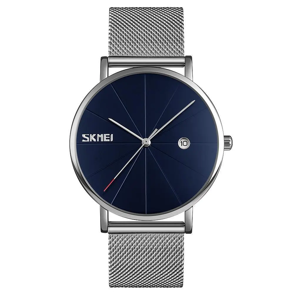 Оригінальний чоловічий годинник Skmei 9183 Tiger Silver blue - фото 2