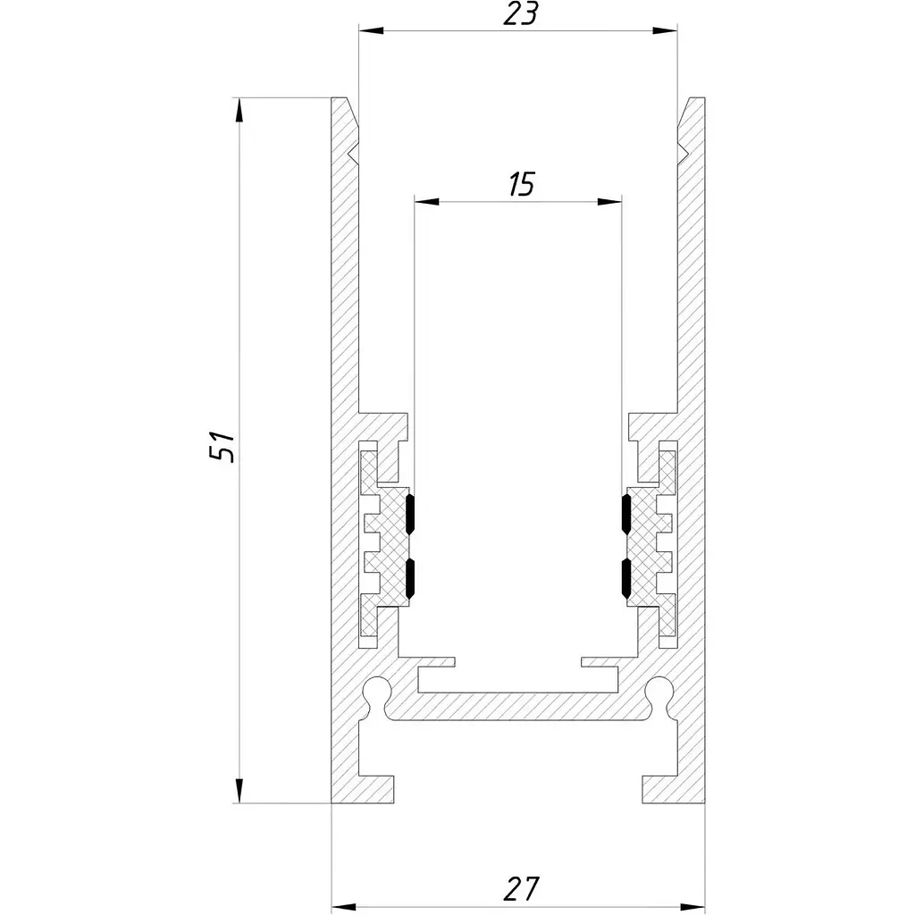 Рейка для трекового світильника Aqara Overlay Rail для H1/ H1 Pro 1m Black [107934] - фото 4