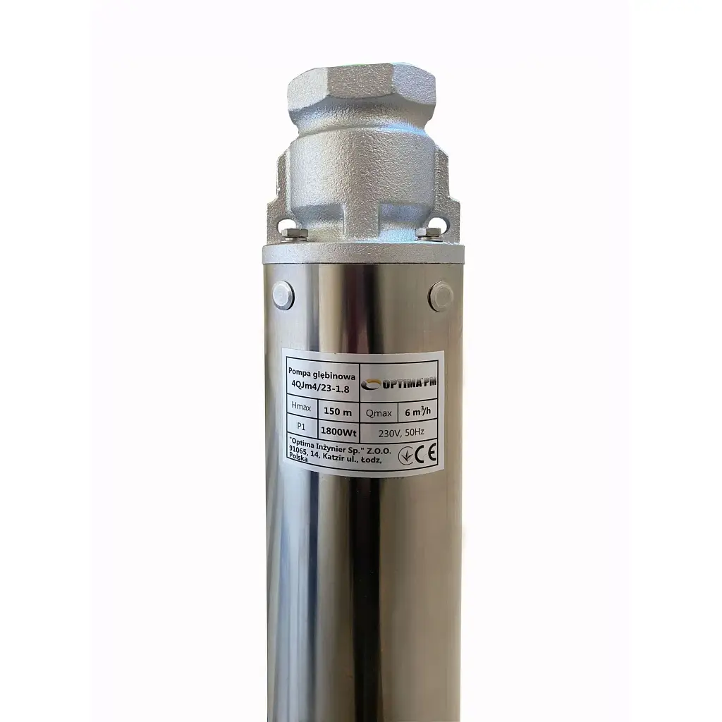 Насос свердловинний Optima PM 4QJm4/23 1.8 кВт 168 м, кабель 2 м, з підвищеною стійкістю до піску - фото 2